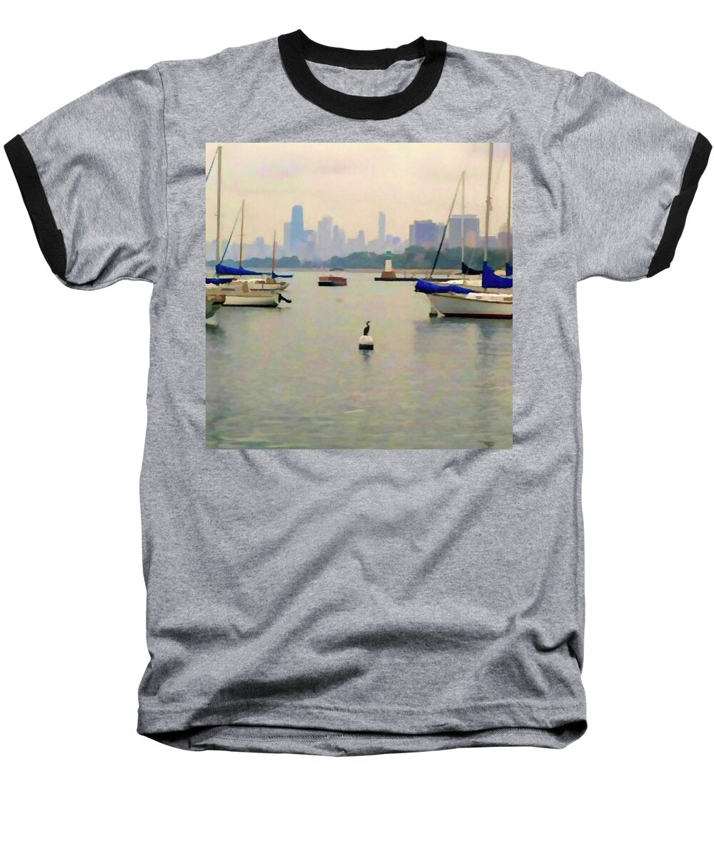 Lake By The City - Baseball T-Shirt