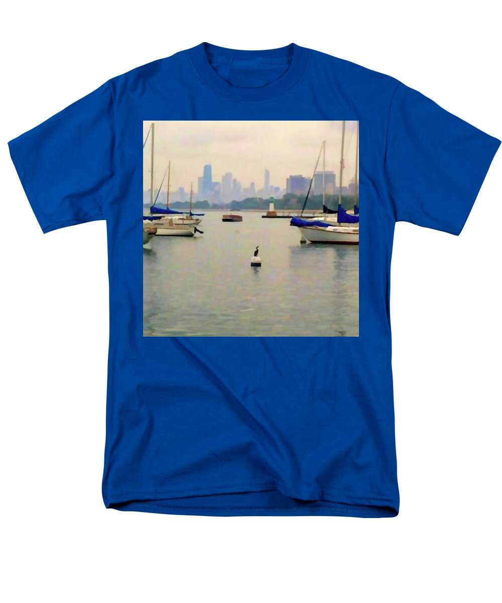 Lake By The City - Men's T-Shirt  (Regular Fit)