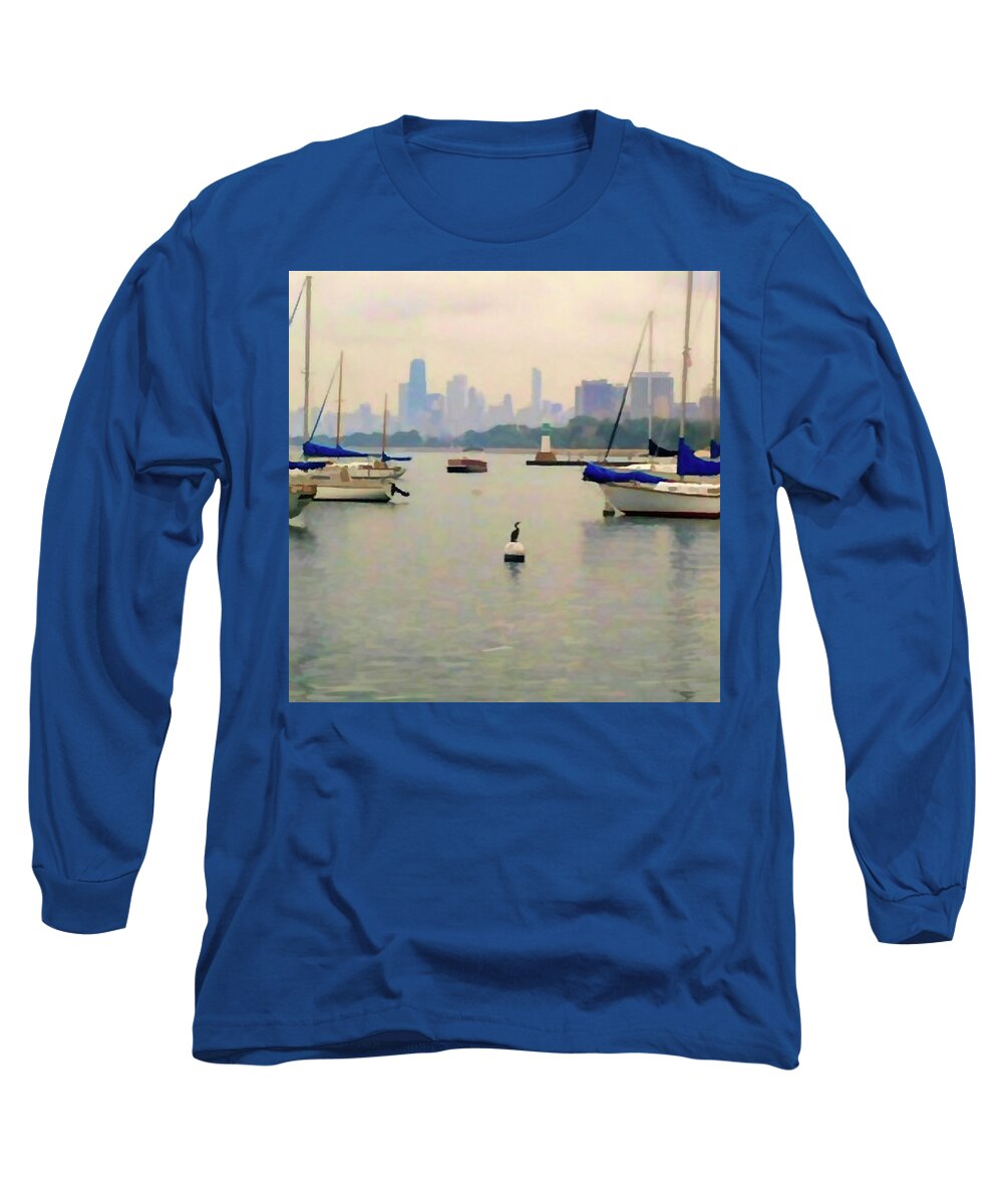 Lake By The City - Long Sleeve T-Shirt