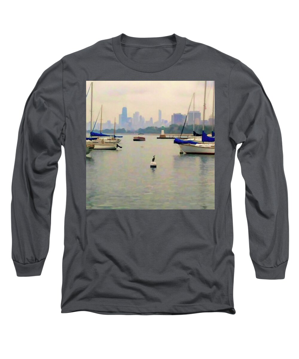 Lake By The City - Long Sleeve T-Shirt