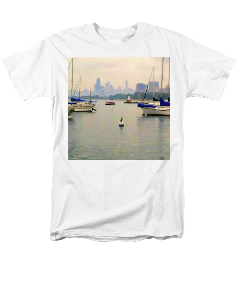 Lake By The City - Men's T-Shirt  (Regular Fit)