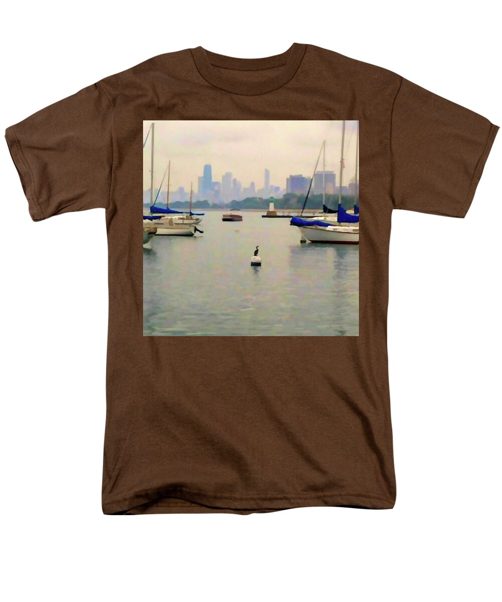 Lake By The City - Men's T-Shirt  (Regular Fit)