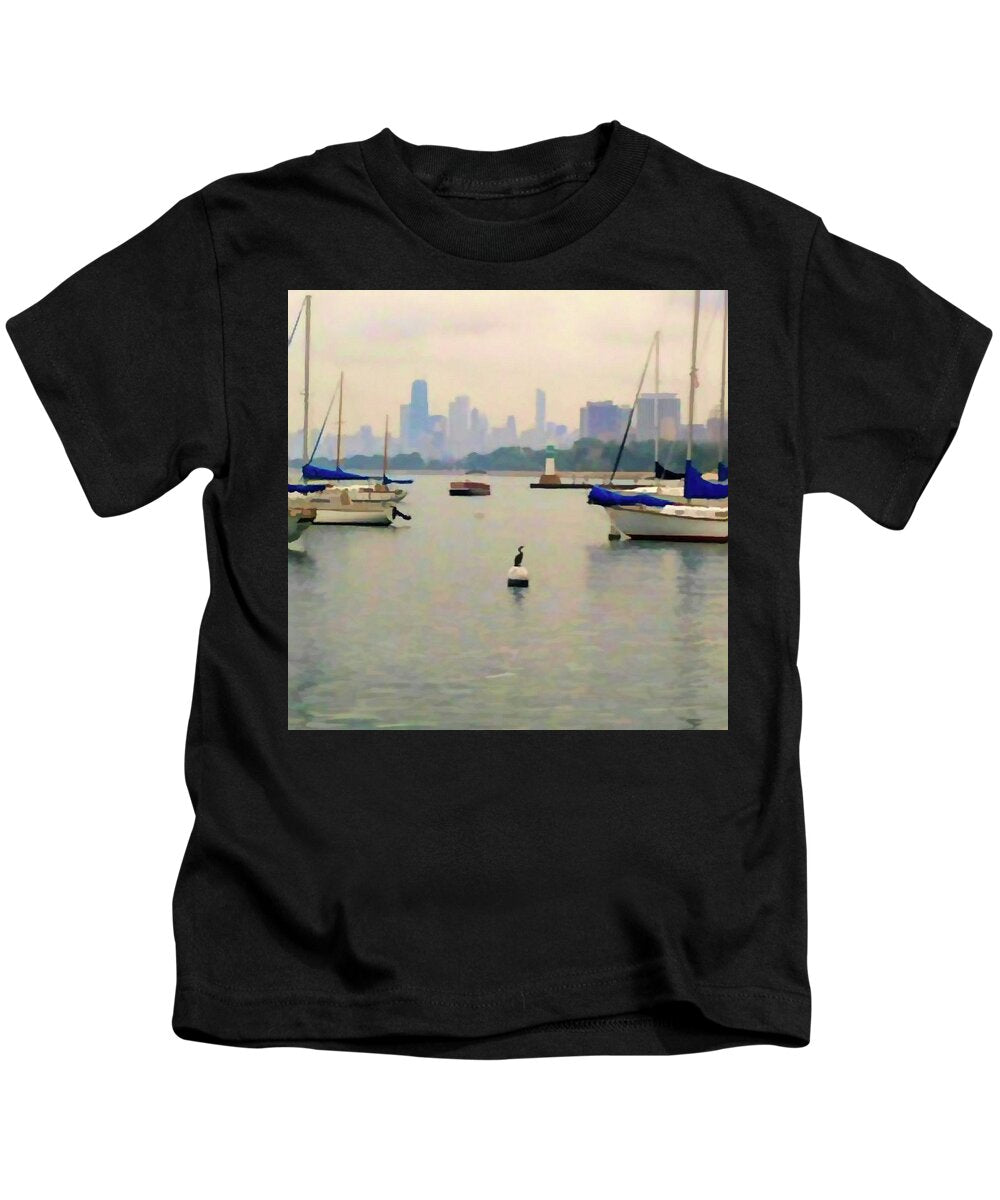 Lake By The City - Kids T-Shirt