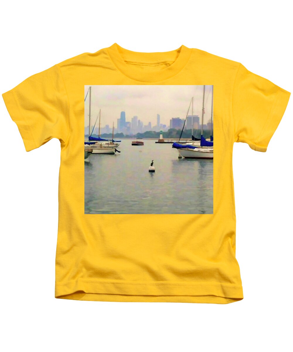 Lake By The City - Kids T-Shirt