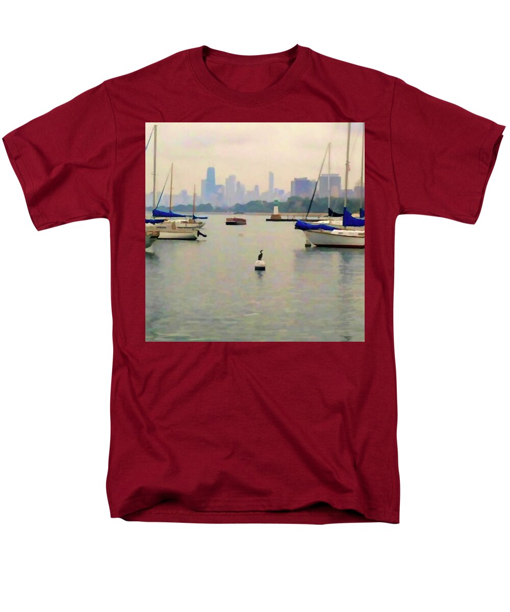 Lake By The City - Men's T-Shirt  (Regular Fit)