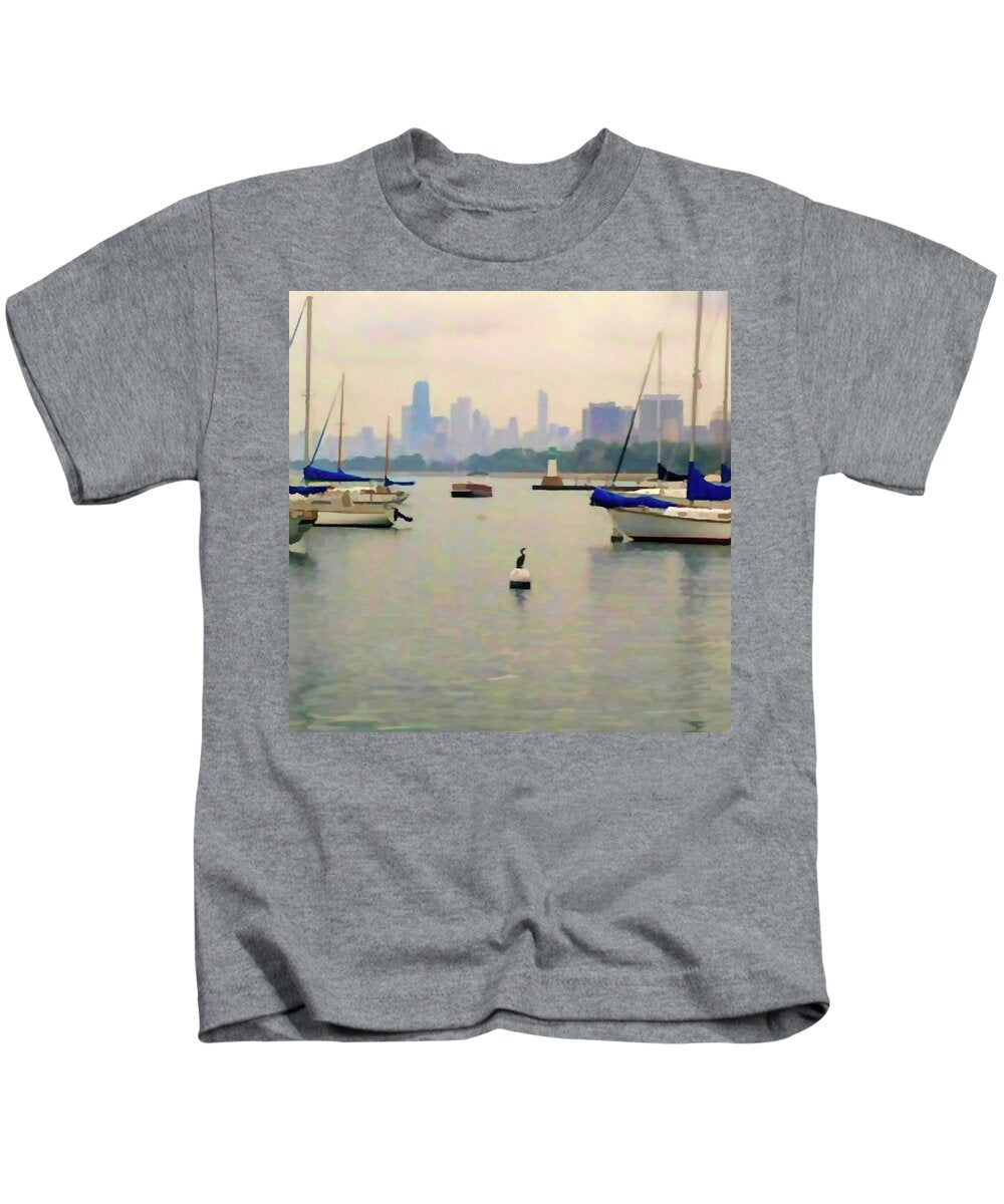 Lake By The City - Kids T-Shirt