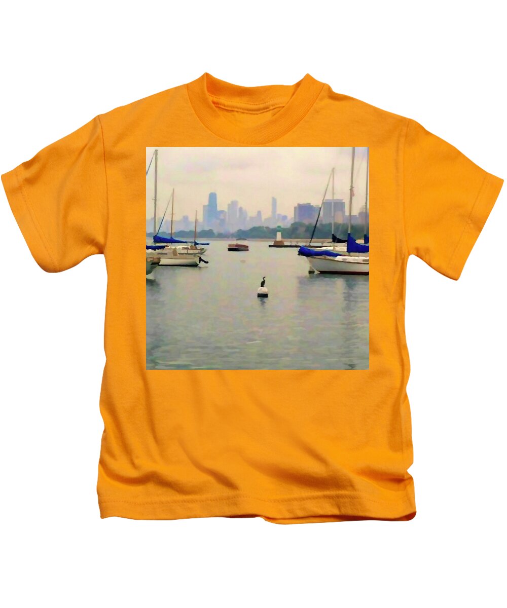 Lake By The City - Kids T-Shirt