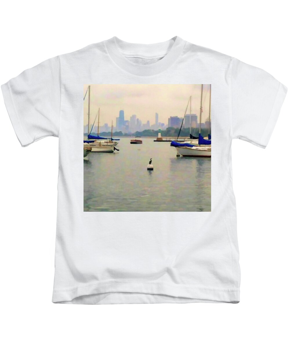 Lake By The City - Kids T-Shirt