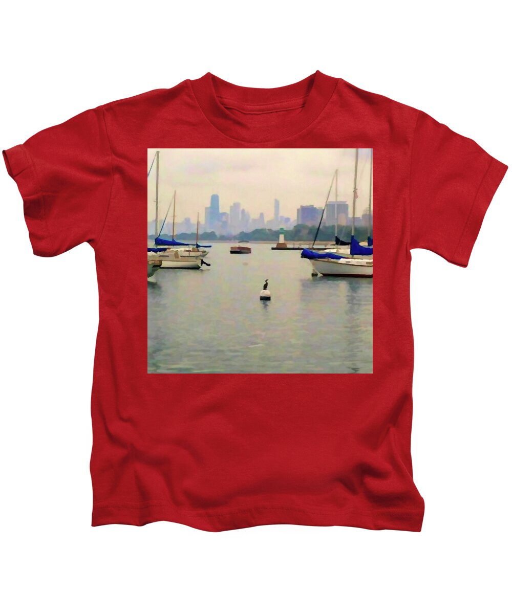 Lake By The City - Kids T-Shirt