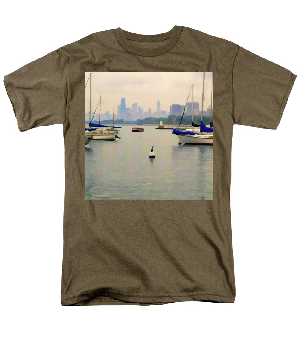 Lake By The City - Men's T-Shirt  (Regular Fit)