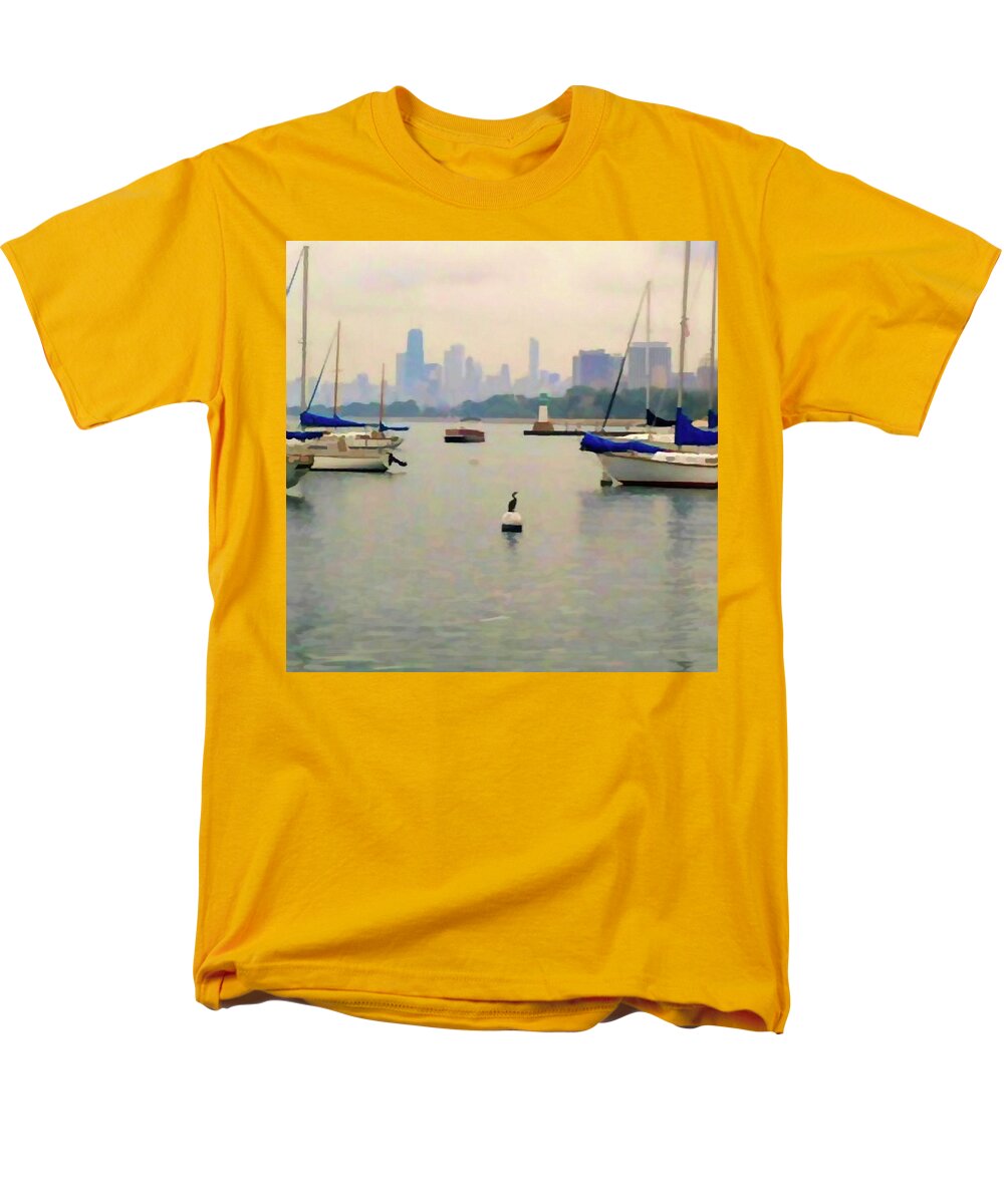 Lake By The City - Men's T-Shirt  (Regular Fit)