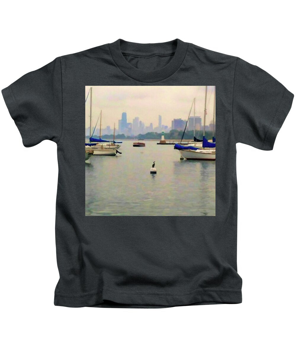 Lake By The City - Kids T-Shirt