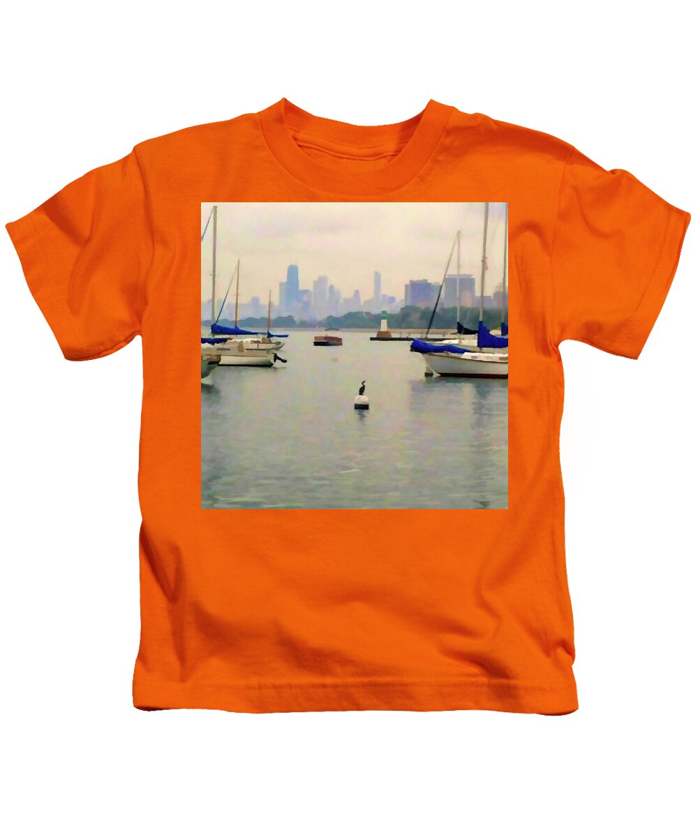 Lake By The City - Kids T-Shirt