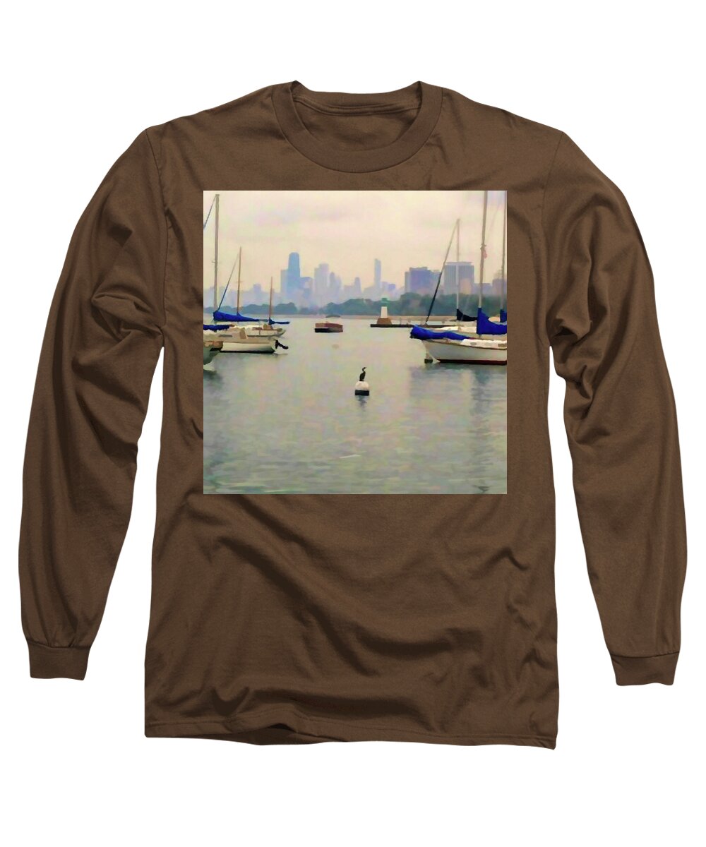 Lake By The City - Long Sleeve T-Shirt