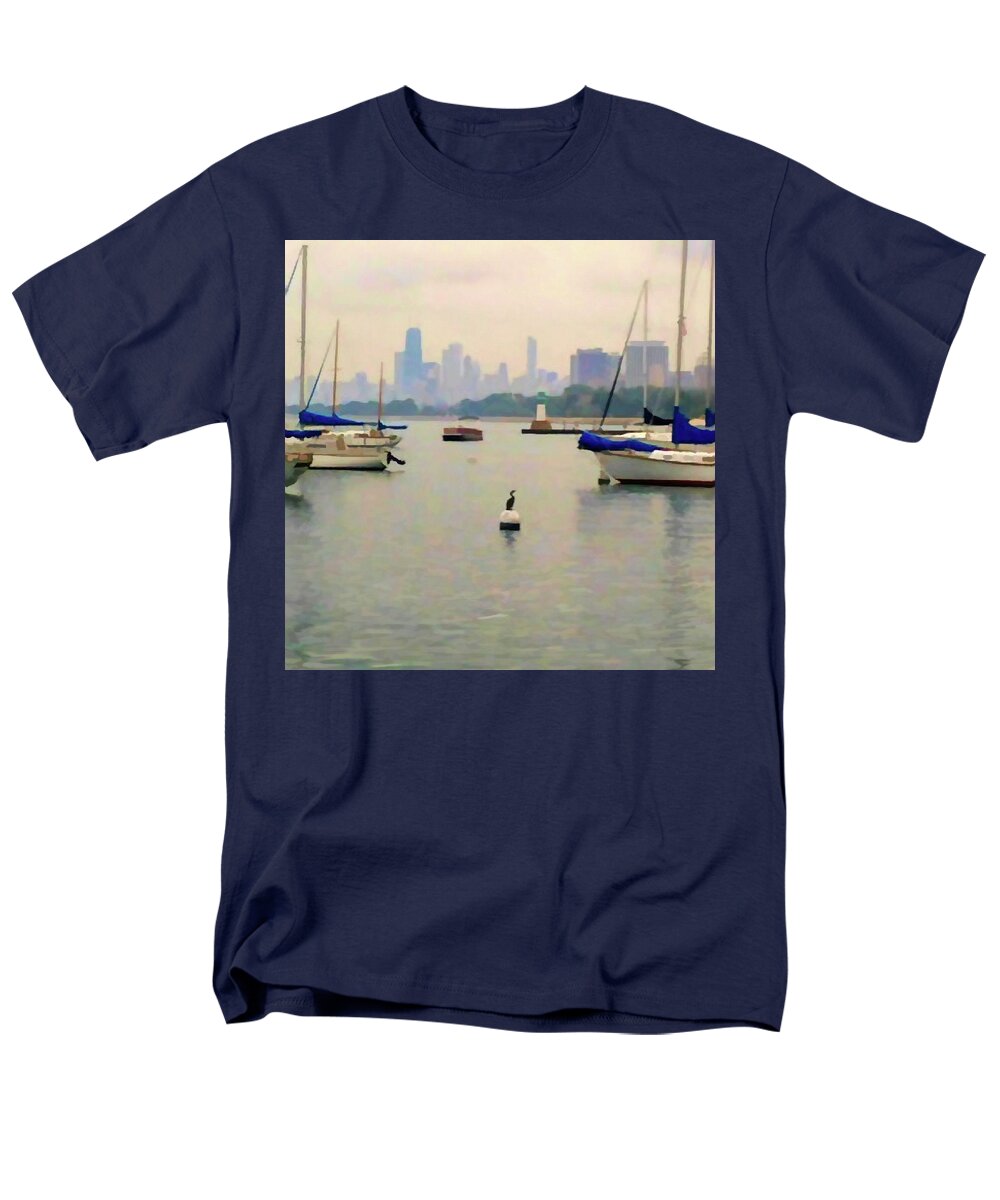 Lake By The City - Men's T-Shirt  (Regular Fit)