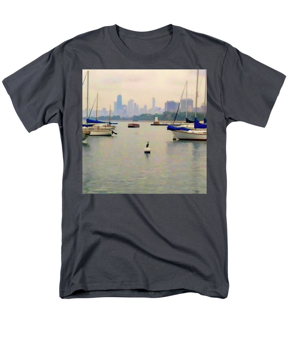 Lake By The City - Men's T-Shirt  (Regular Fit)