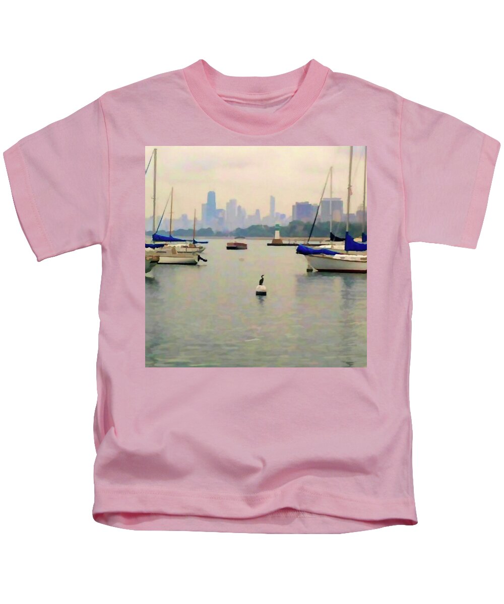 Lake By The City - Kids T-Shirt