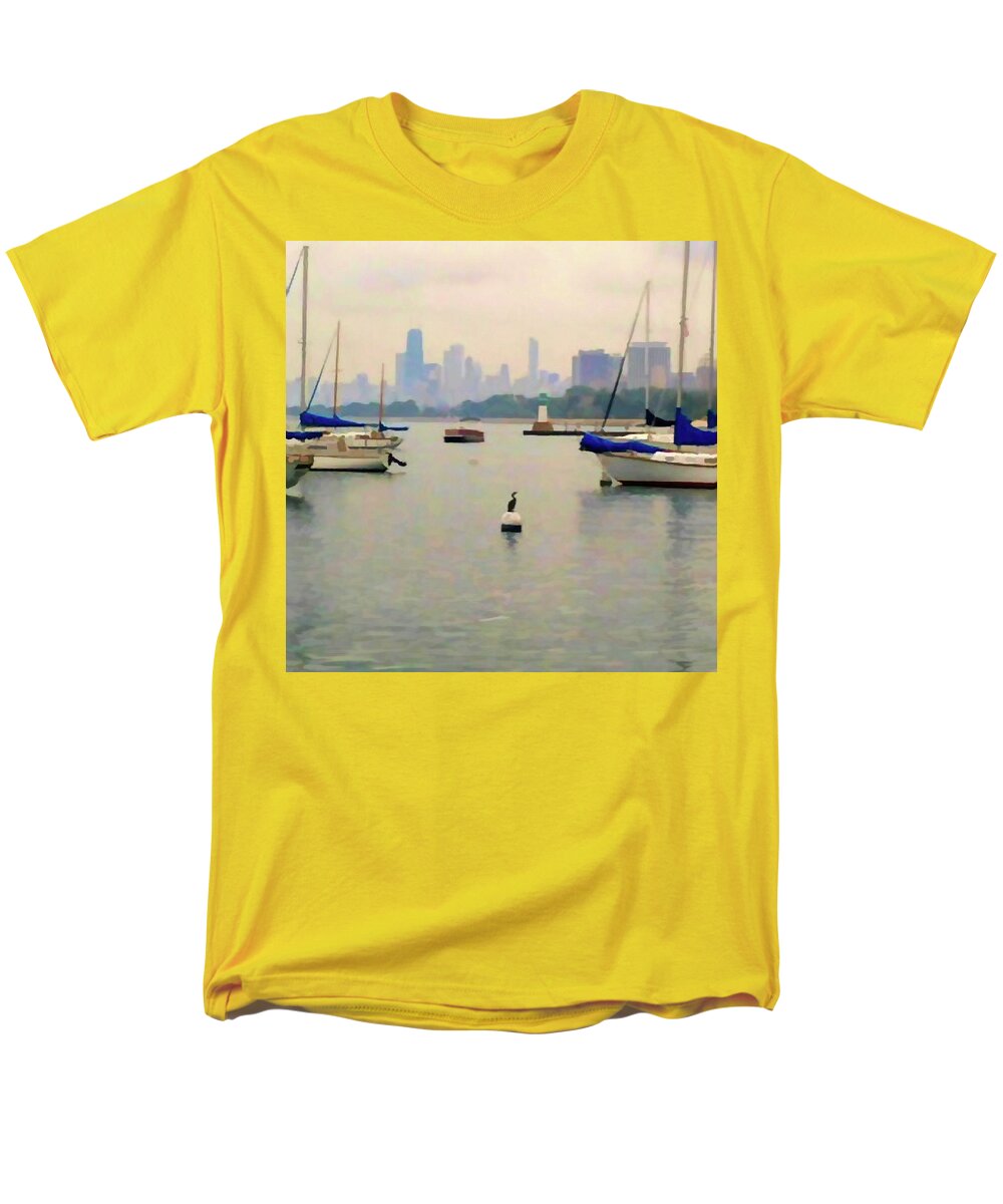 Lake By The City - Men's T-Shirt  (Regular Fit)