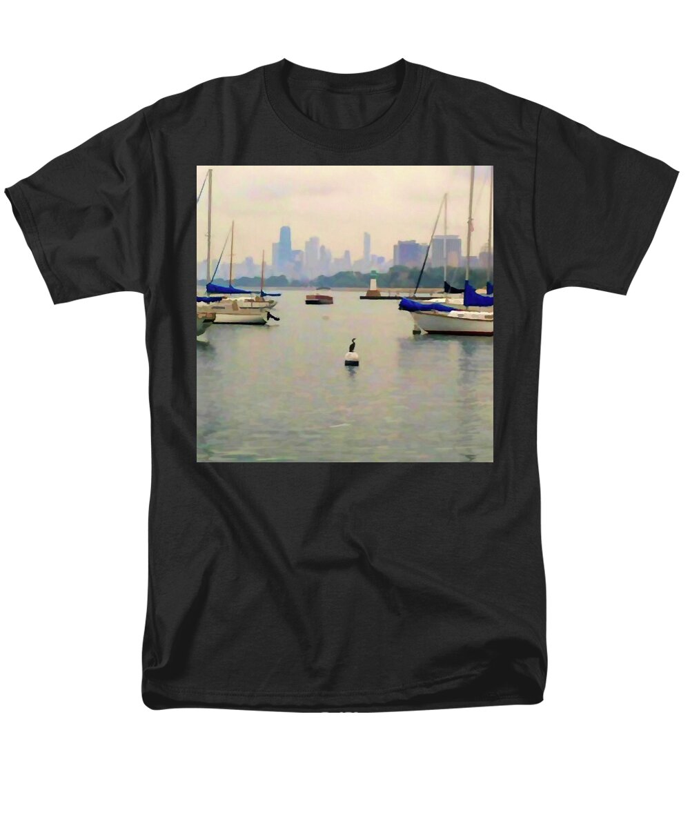 Lake By The City - Men's T-Shirt  (Regular Fit)