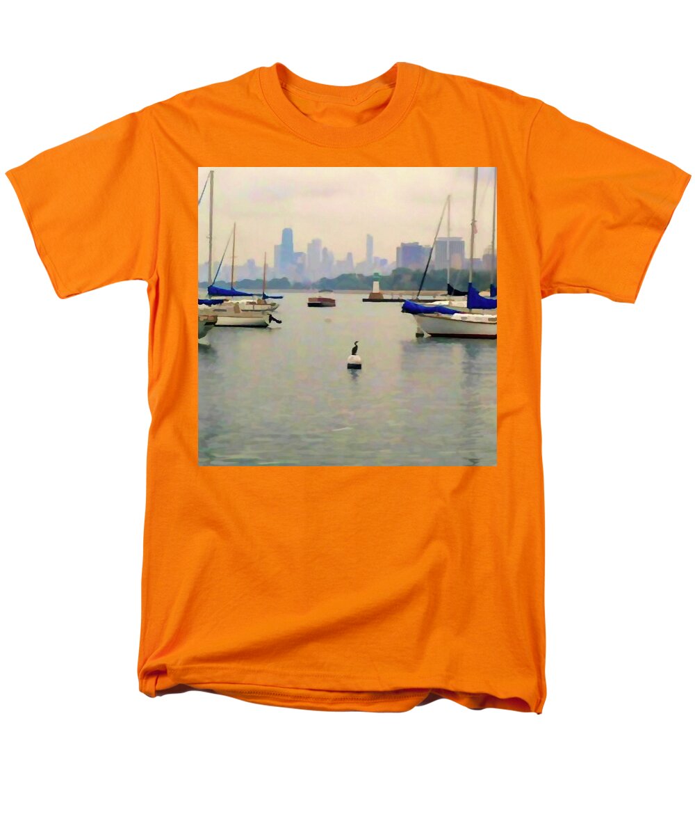 Lake By The City - Men's T-Shirt  (Regular Fit)