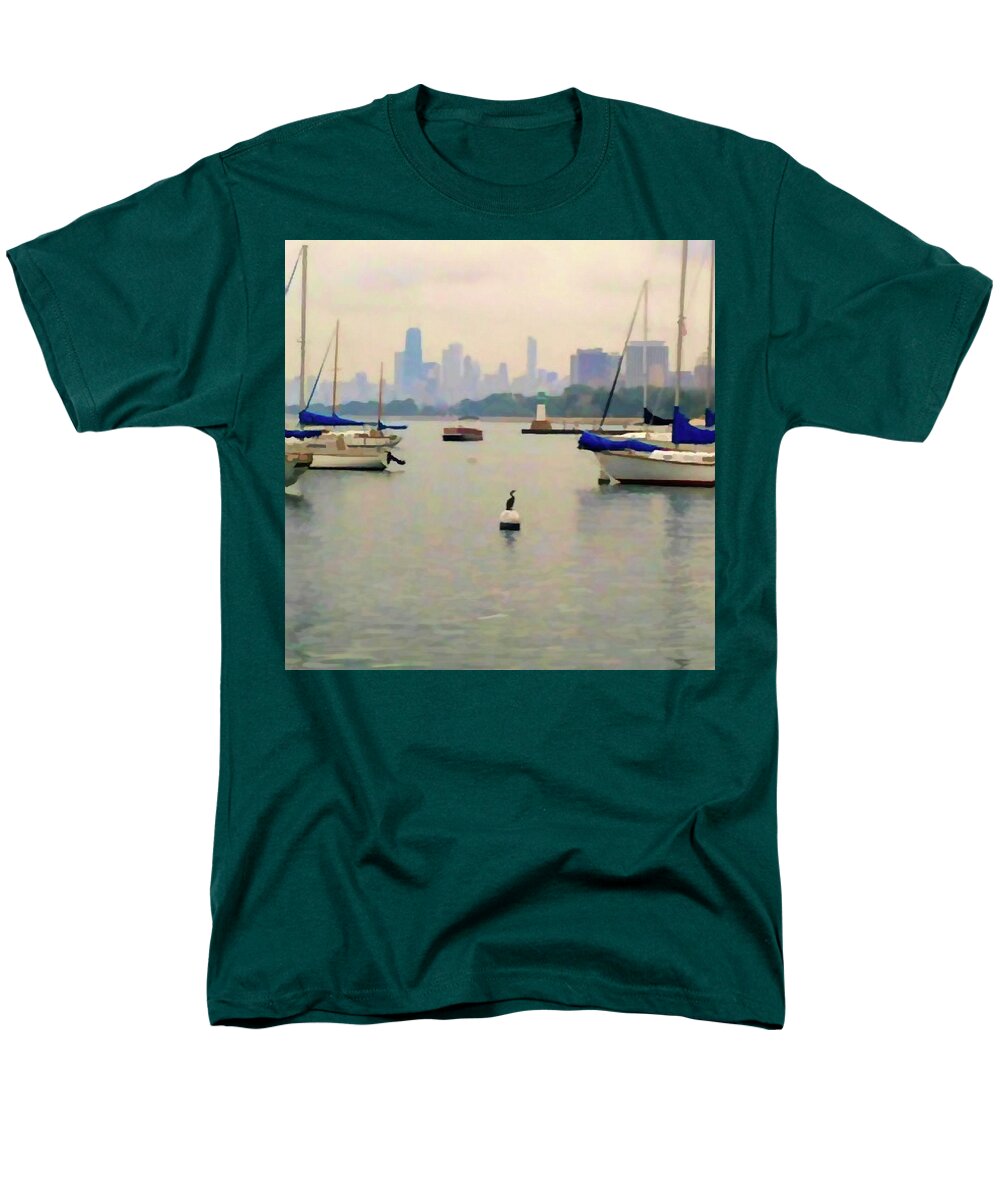 Lake By The City - Men's T-Shirt  (Regular Fit)