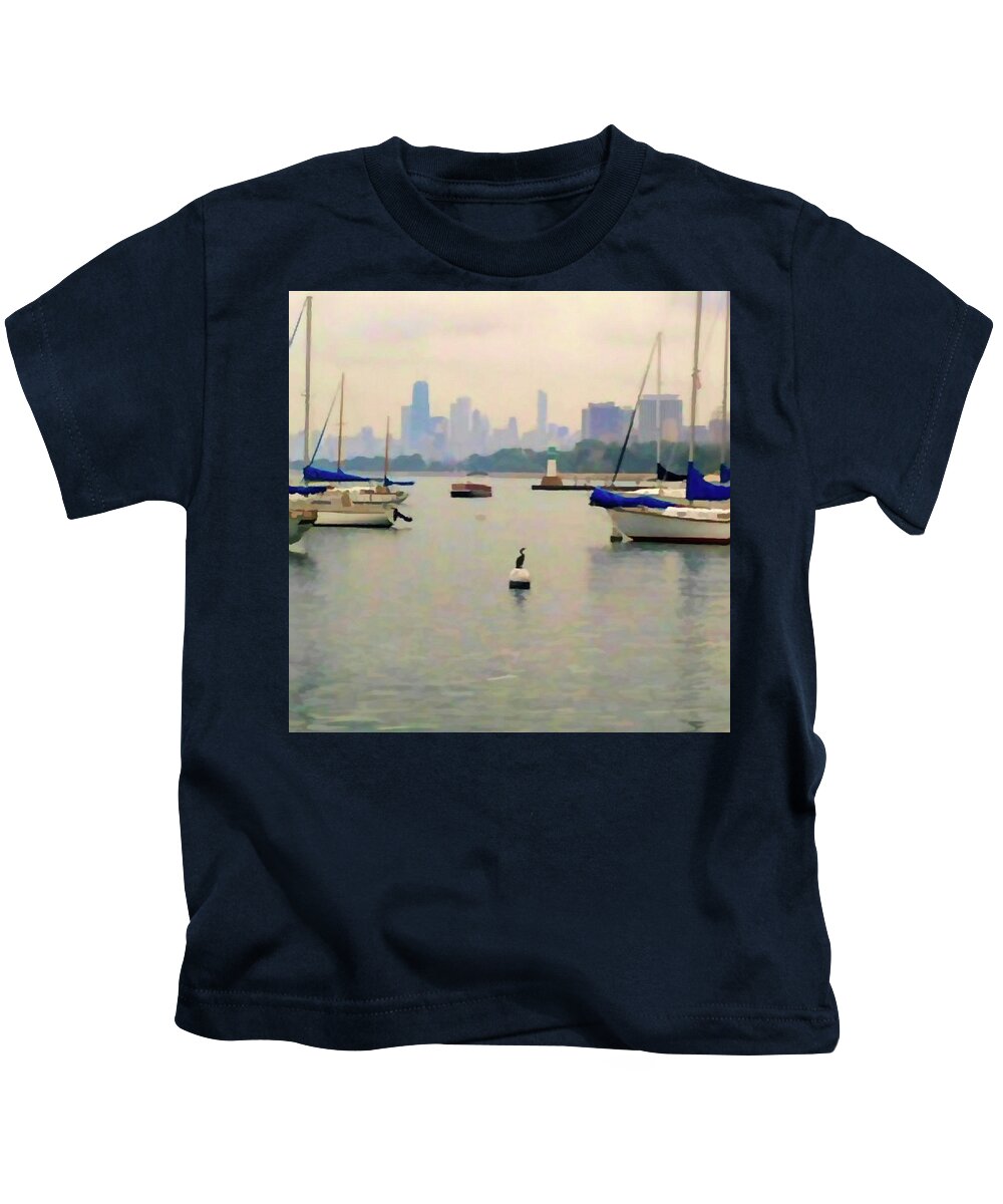 Lake By The City - Kids T-Shirt