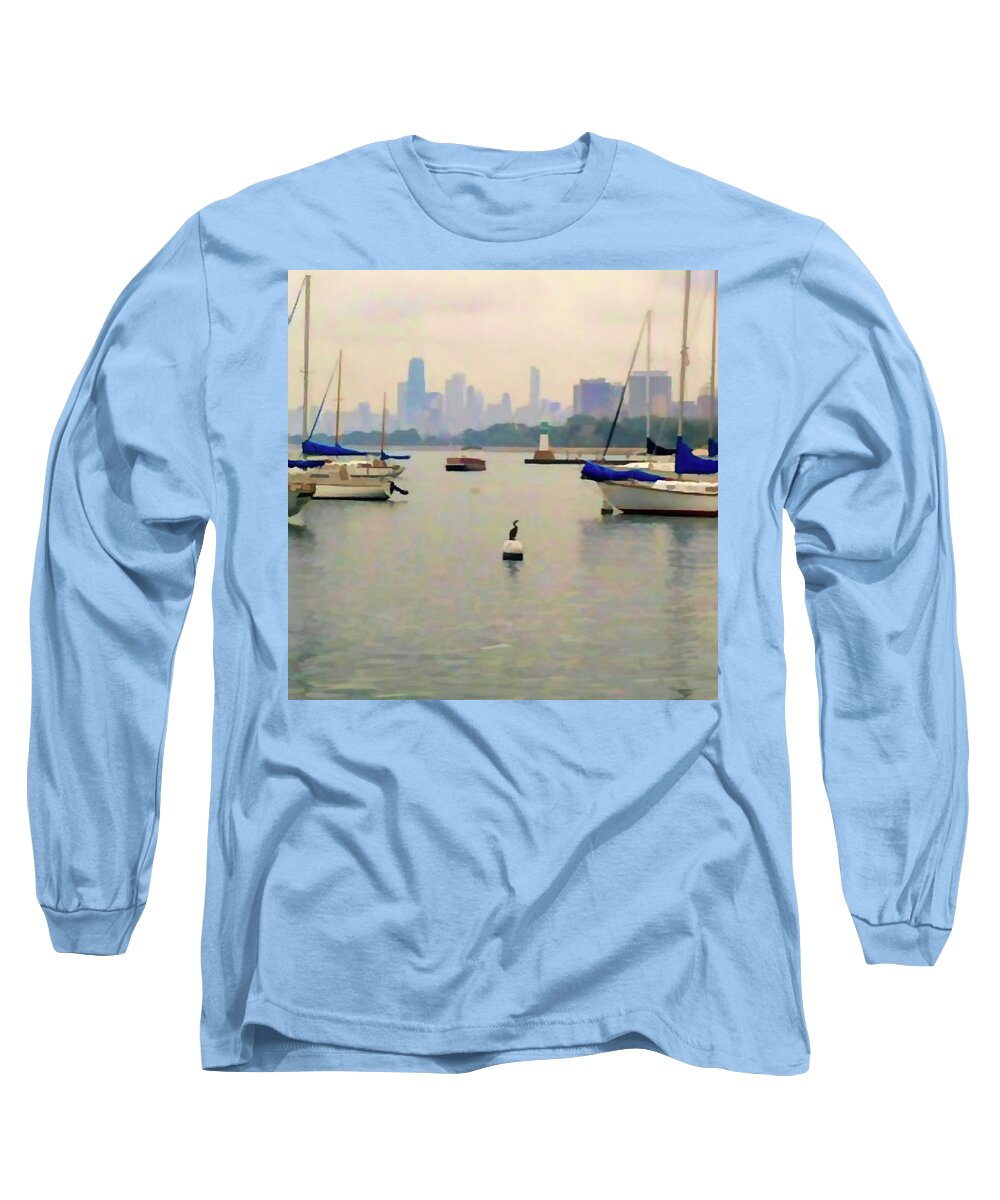 Lake By The City - Long Sleeve T-Shirt