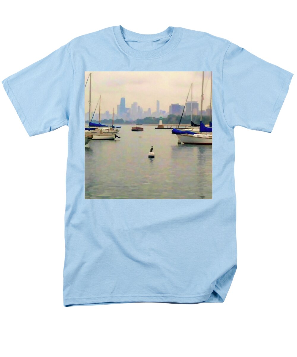 Lake By The City - Men's T-Shirt  (Regular Fit)