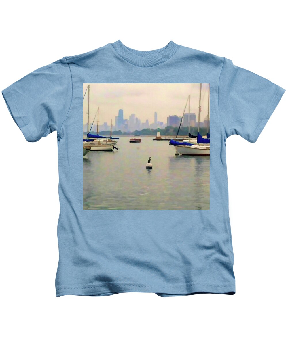 Lake By The City - Kids T-Shirt