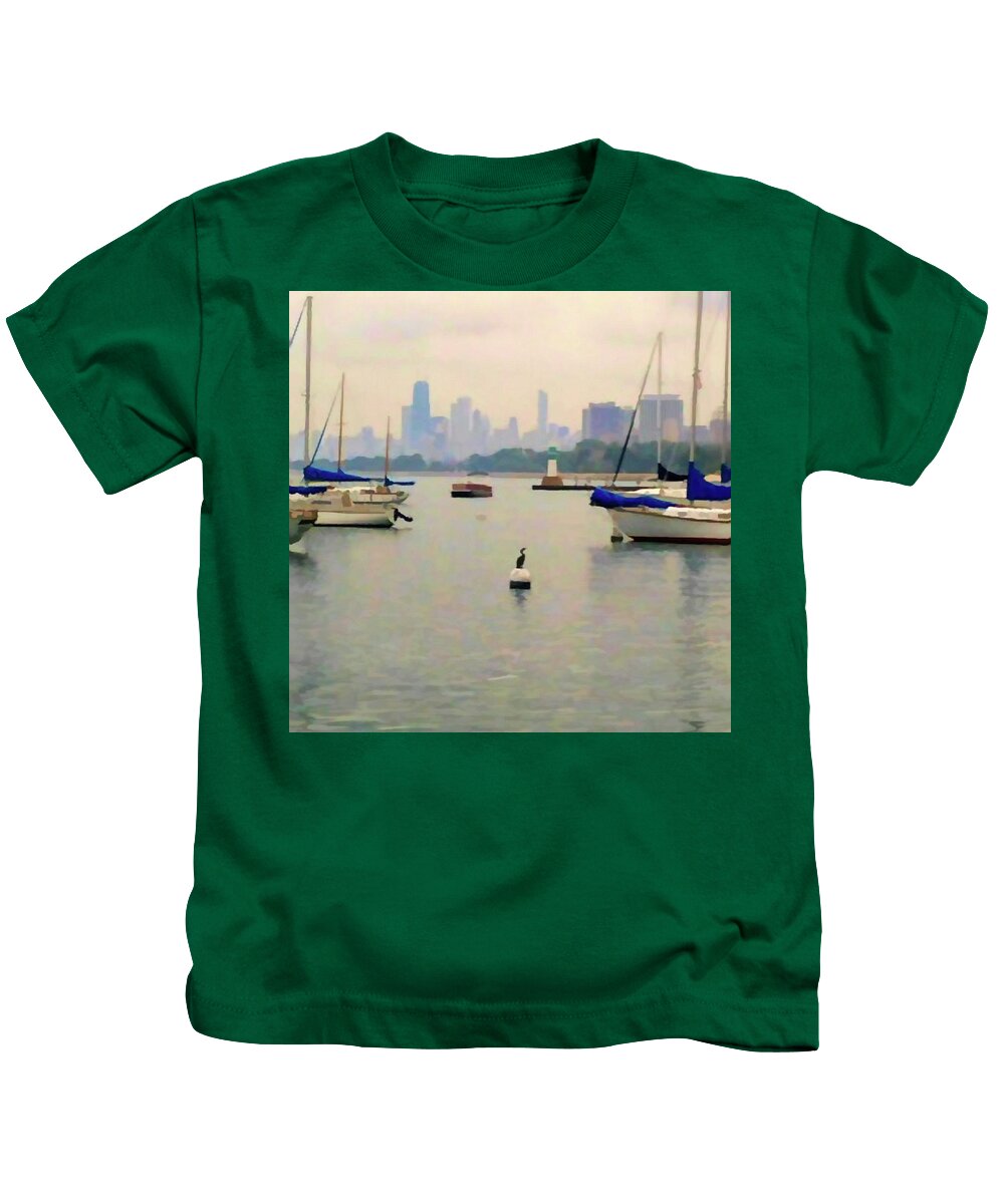 Lake By The City - Kids T-Shirt