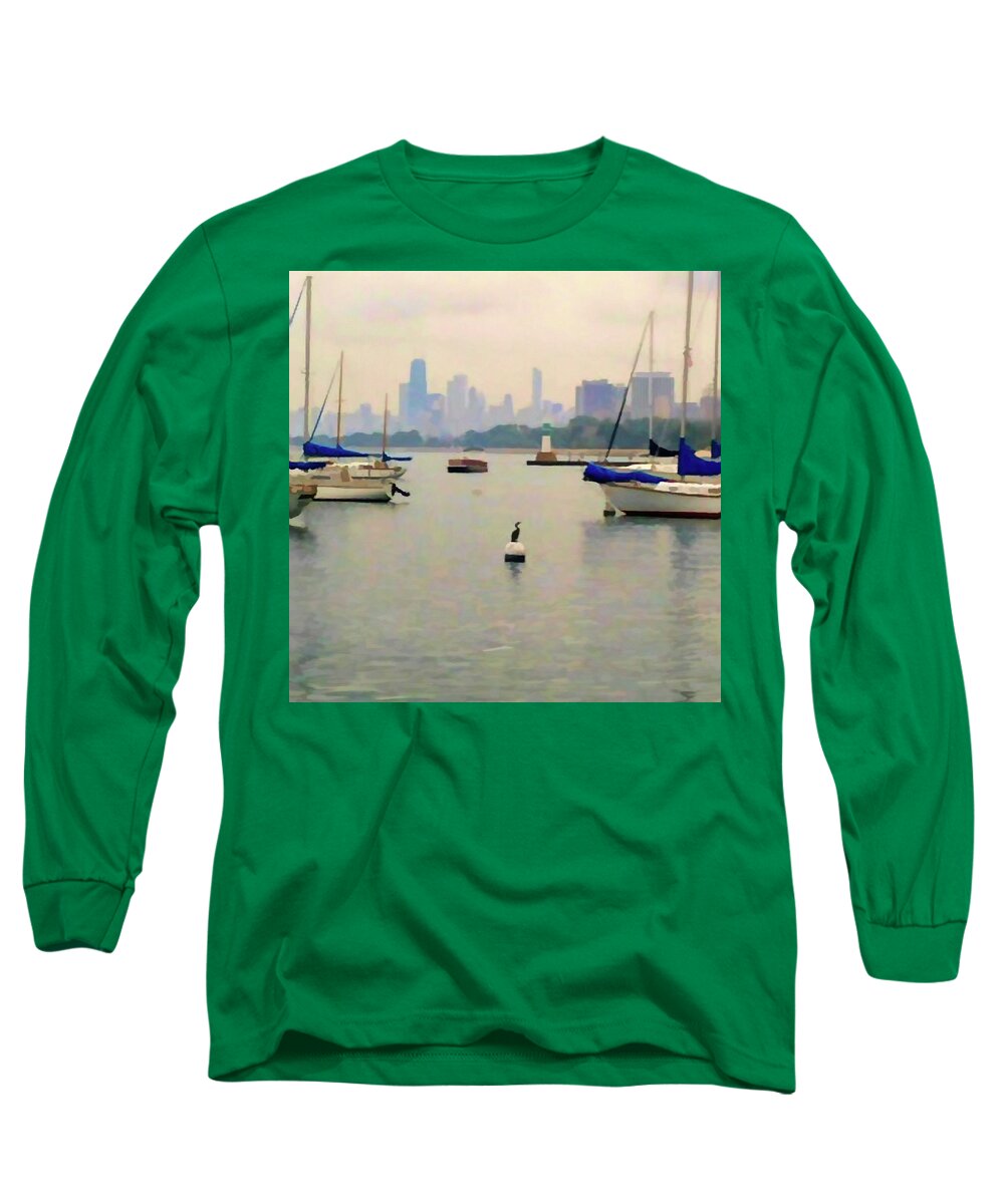 Lake By The City - Long Sleeve T-Shirt