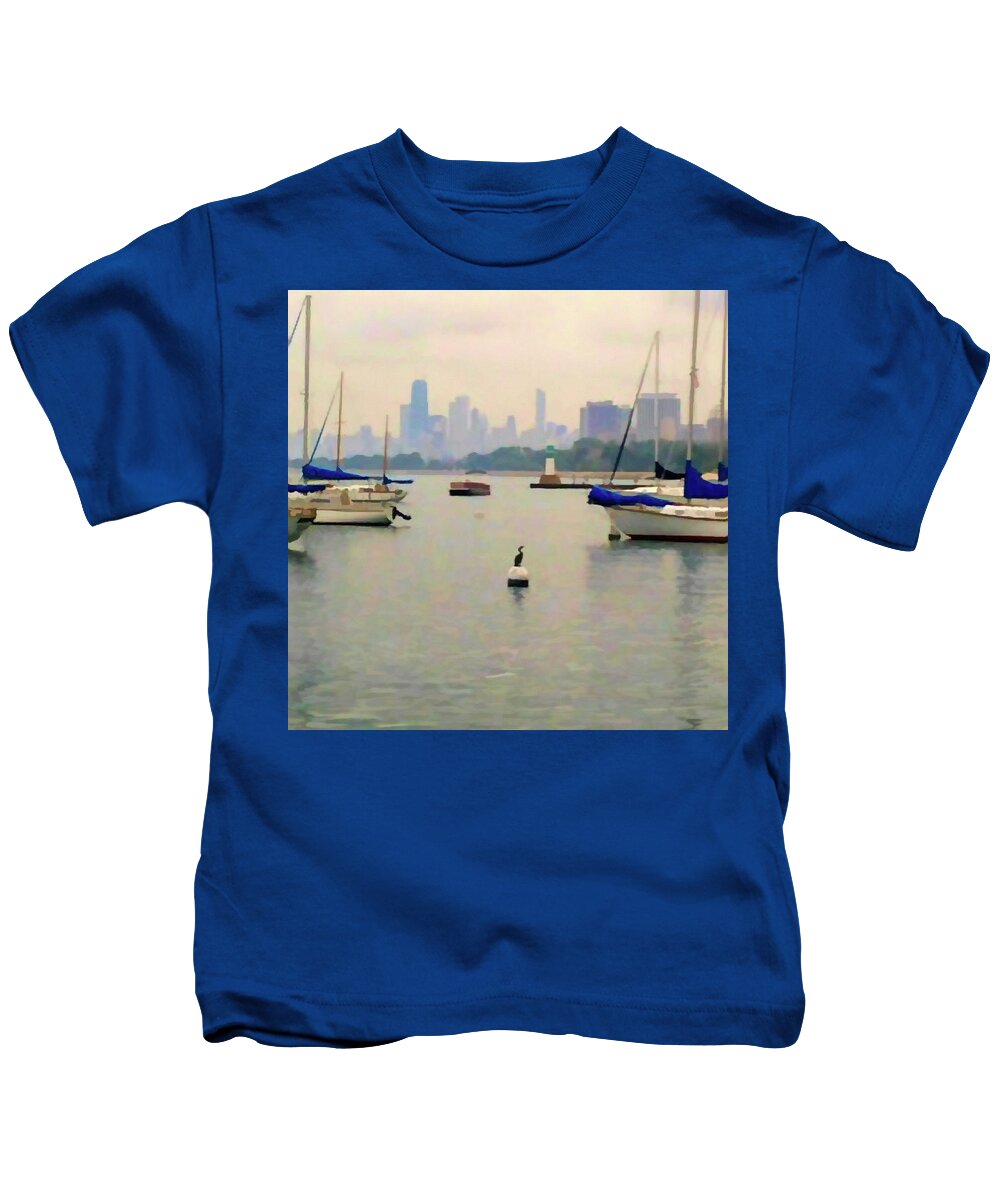 Lake By The City - Kids T-Shirt