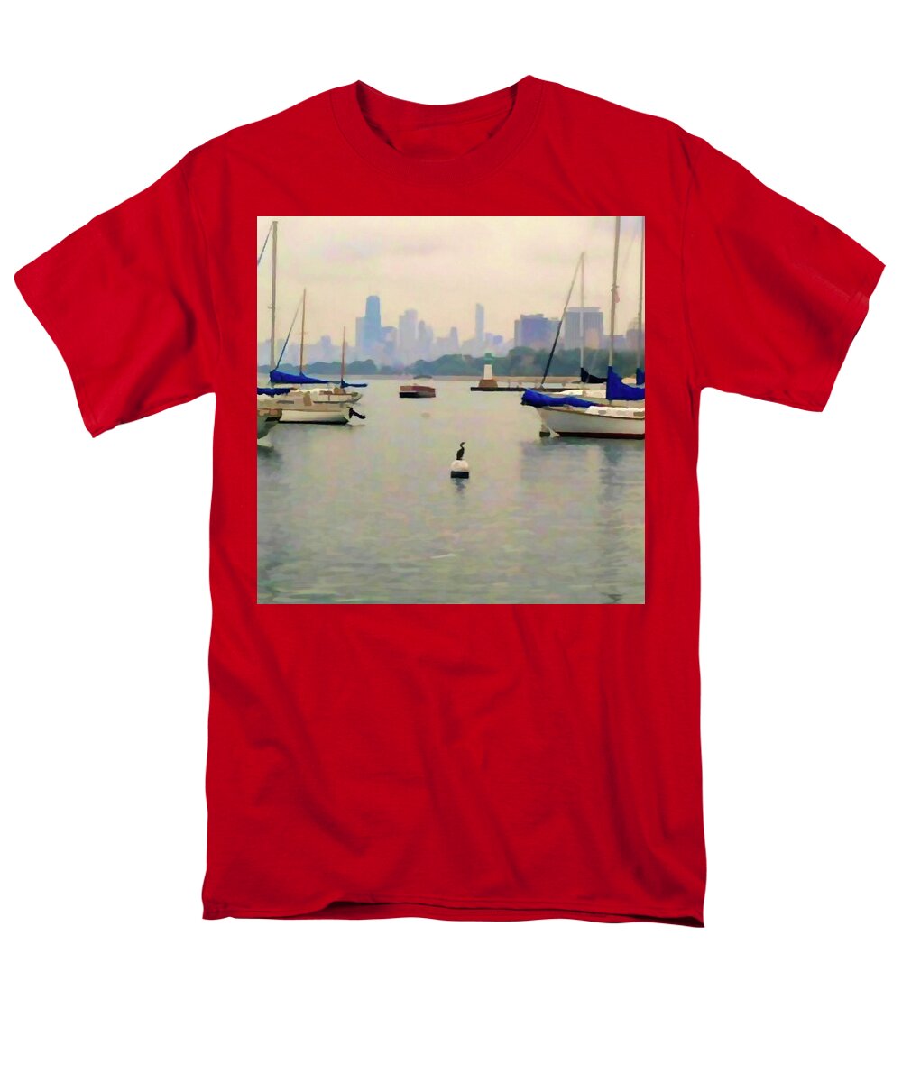 Lake By The City - Men's T-Shirt  (Regular Fit)