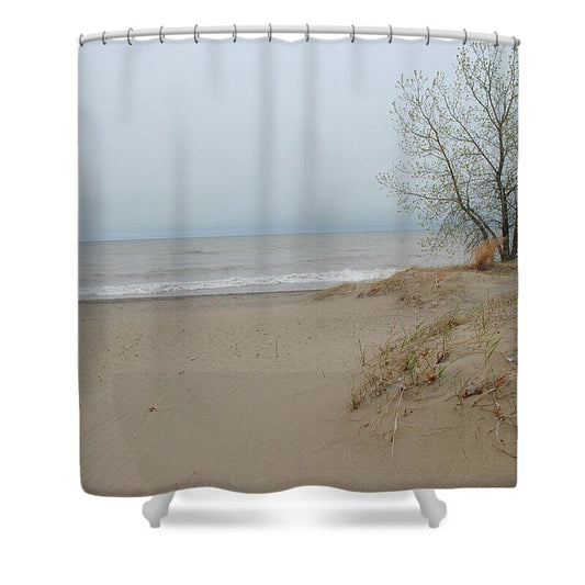 Lake Michigan Sandy Tree - Shower Curtain