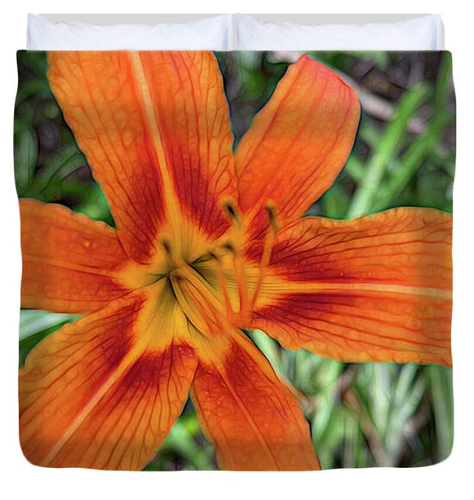 Late June Tiger Lily - Duvet Cover