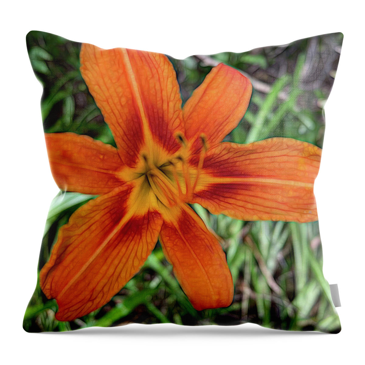 Late June Tiger Lily - Throw Pillow