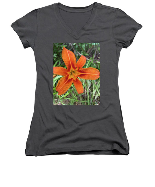 Late June Tiger Lily - Women's V-Neck