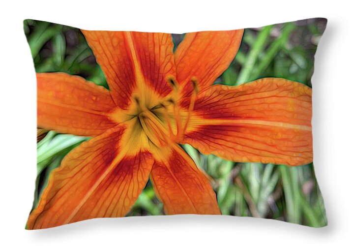 Late June Tiger Lily - Throw Pillow