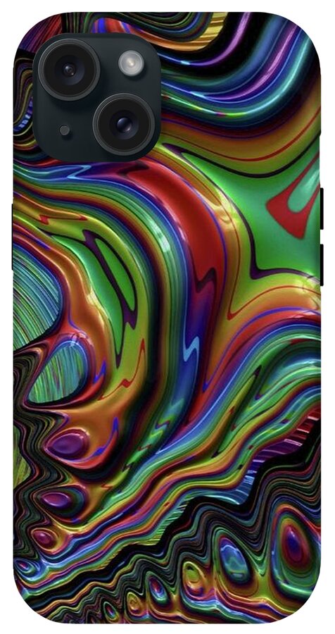Liquid Rainbow Fractal 24 - Phone Case