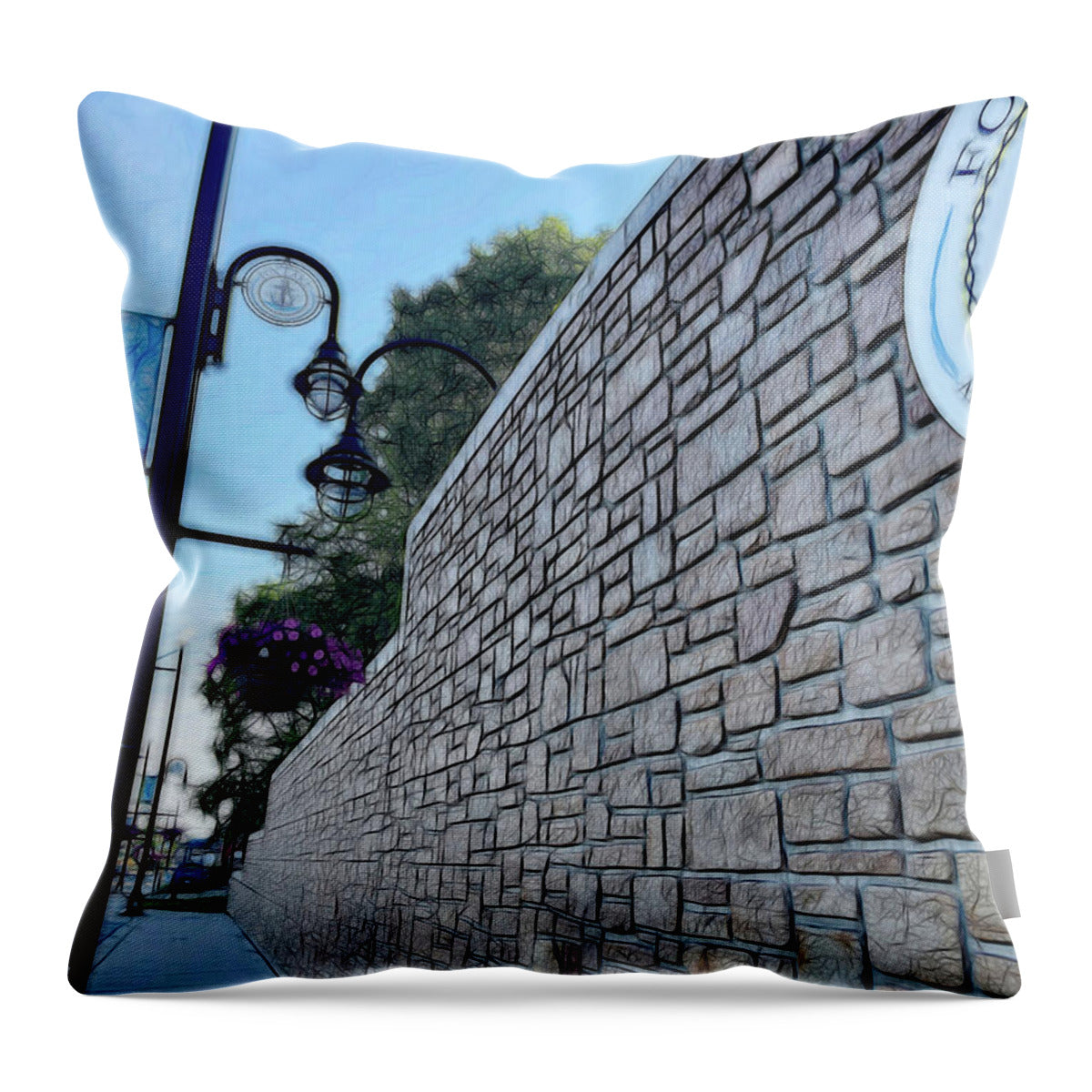 Local Lamp Fox Lake - Throw Pillow