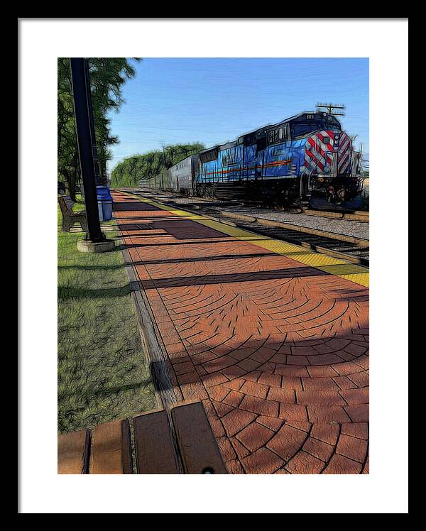 Local Train Fox Lake - Framed Print