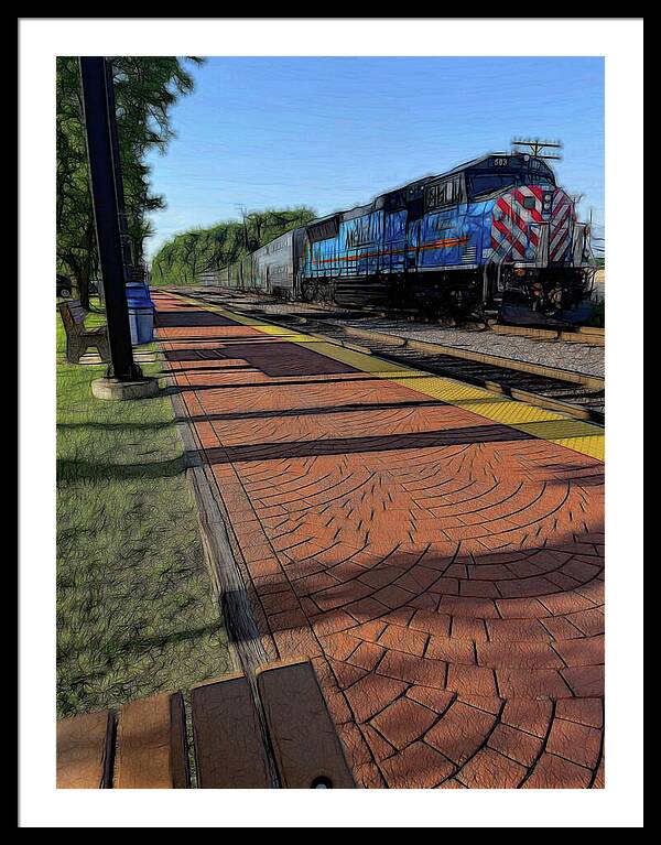 Local Train Fox Lake - Framed Print