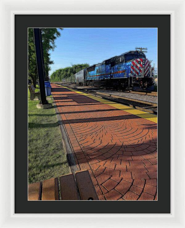 Local Train Fox Lake - Framed Print