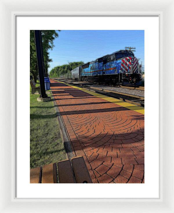 Local Train Fox Lake - Framed Print