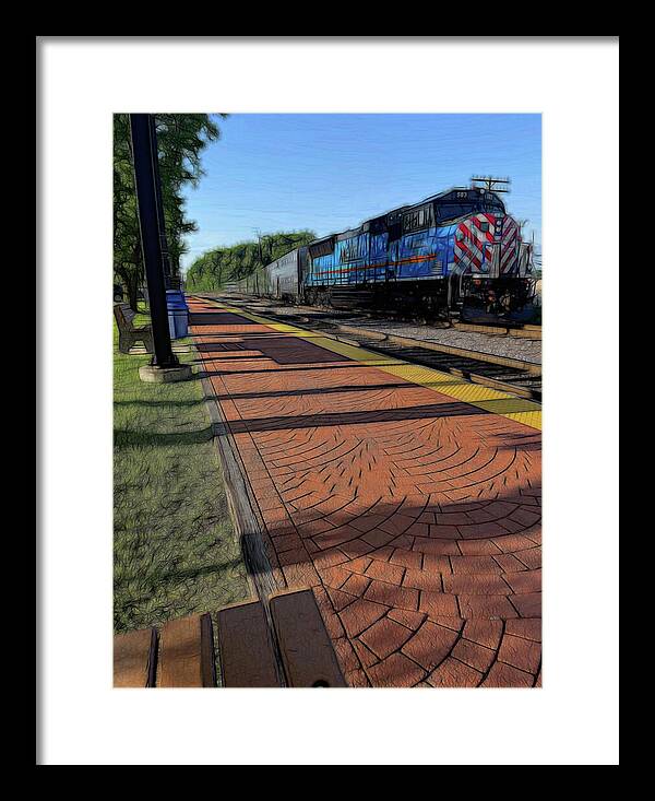 Local Train Fox Lake - Framed Print