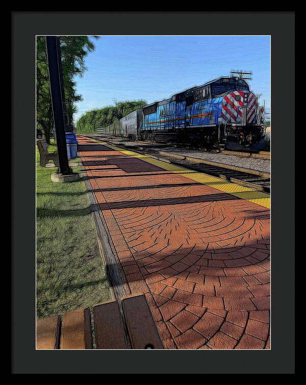 Local Train Fox Lake - Framed Print