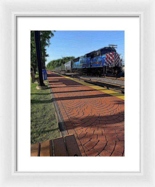 Local Train Fox Lake - Framed Print