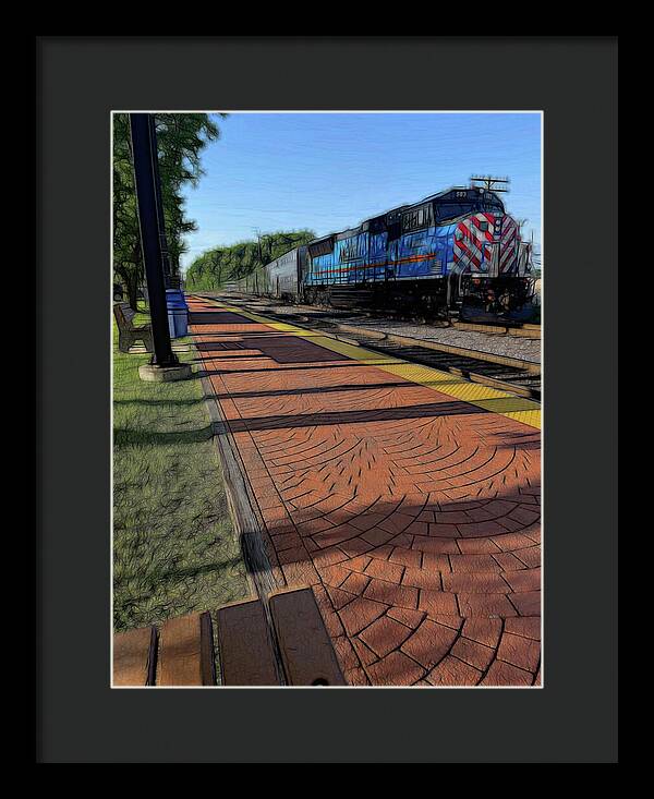 Local Train Fox Lake - Framed Print