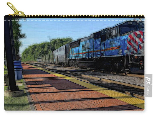 Local Train Fox Lake - Zip Pouch