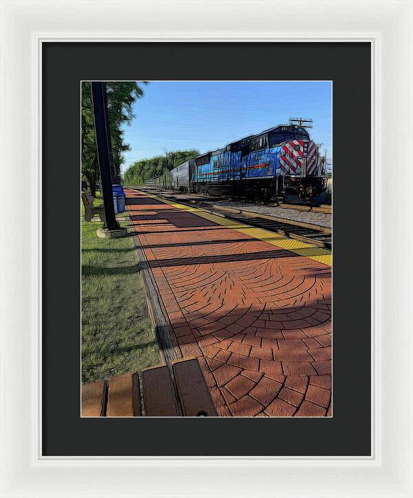 Local Train Fox Lake - Framed Print